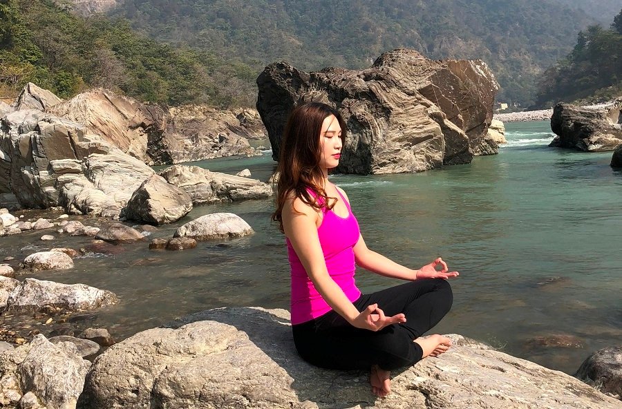 Meditation by the Ganges